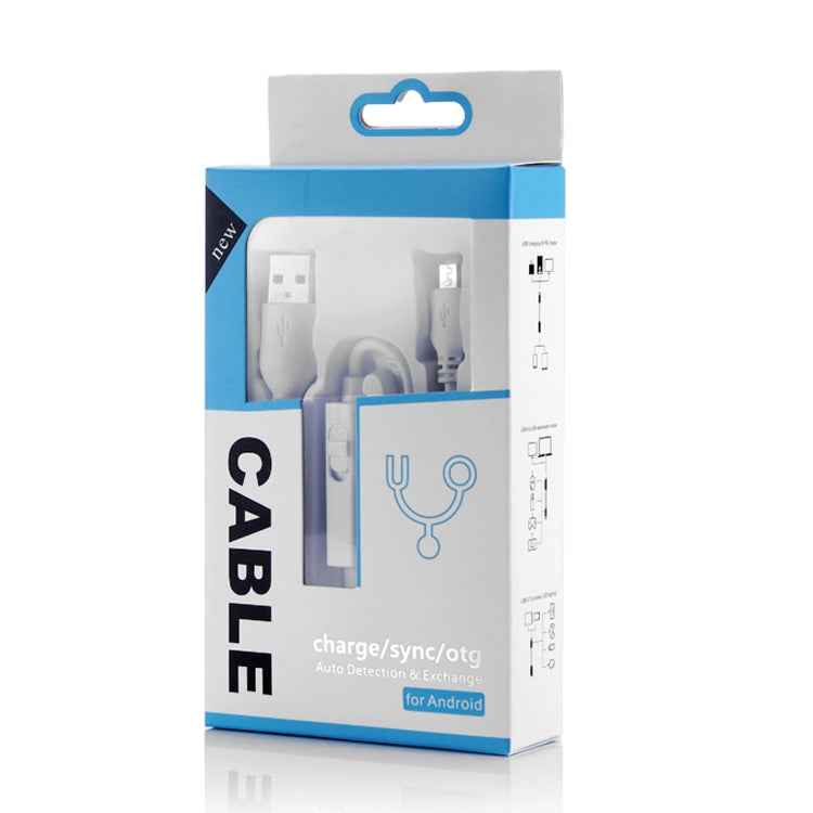 OTG-Y-03 USB 2.0 Male to Micro USB Male + USB Female OTG Charging Data Cable for Android Phones / Tablets with OTG Function, with Switch, Length: 1.1m
