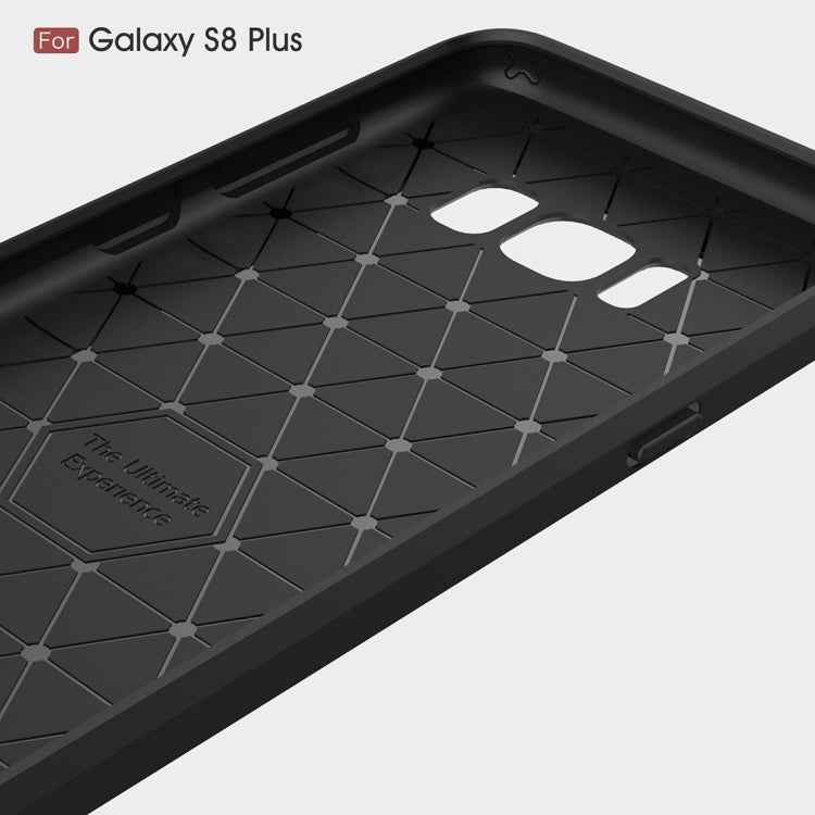 For Galaxy S8 + / G9550 Brushed Carbon Fiber Texture Shockproof TPU Protective Cover Case