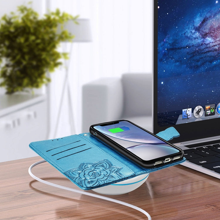Butterfly Love Flowers Embossing Horizontal Flip Leather Case for Galaxy S10, with Holder & Card Slots & Wallet & Lanyard