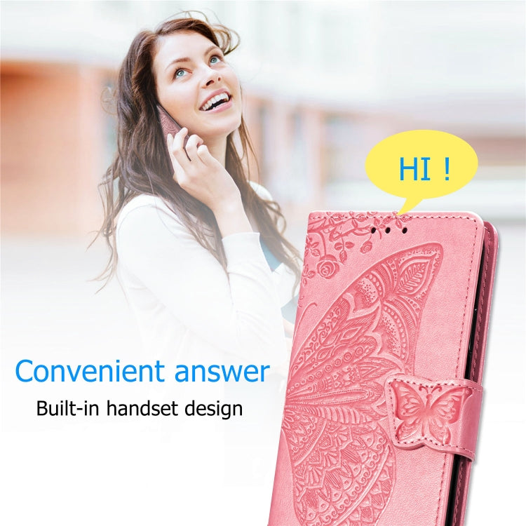 Butterfly Love Flowers Embossing Horizontal Flip Leather Case for Galaxy A50, with Holder & Card Slots & Wallet & Lanyard, For Galaxy A50