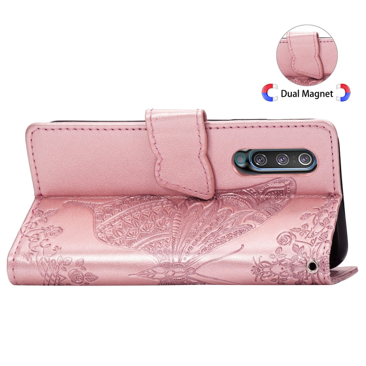 Butterfly Love Flowers Embossing Horizontal Flip Leather Case for Galaxy A50, with Holder & Card Slots & Wallet & Lanyard, For Galaxy A50