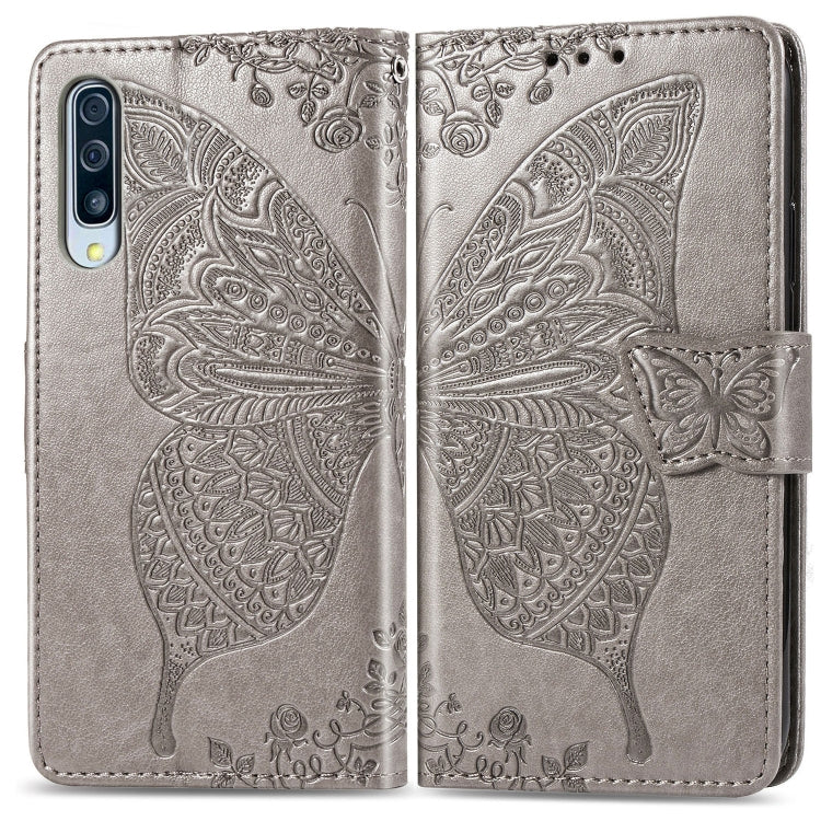 Butterfly Love Flowers Embossing Horizontal Flip Leather Case for Galaxy A70, with Holder & Card Slots & Wallet & Lanyard, For Galaxy A70