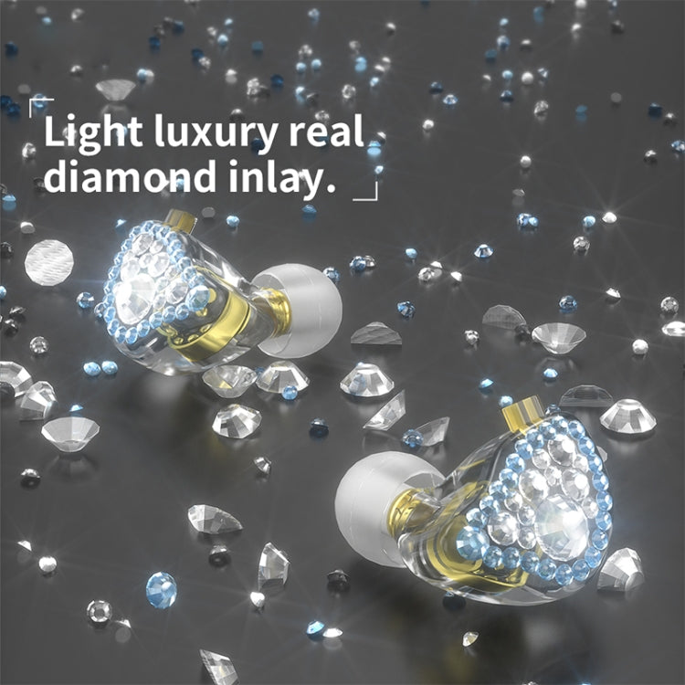 CVJ Liuli 3.5mm In-ear Wired Headphones,Length 2.5m, Without microphone 2.5m (Blue), Without microphone 2.5m (Red)