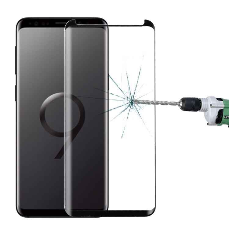 For Galaxy S9 0.33mm 9H Surface Hardness 3D Curved Edge Anti-scratch Non-full Screen HD Fully Adhesive Glass Screen Protector, For Galaxy S9 Fully Adhesive