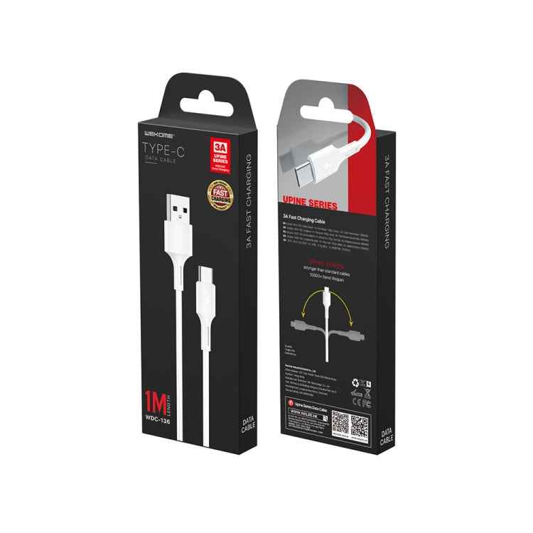 WK WDC-136 USB to Type-C / USB-C 3A Fast Charging Data Cable
