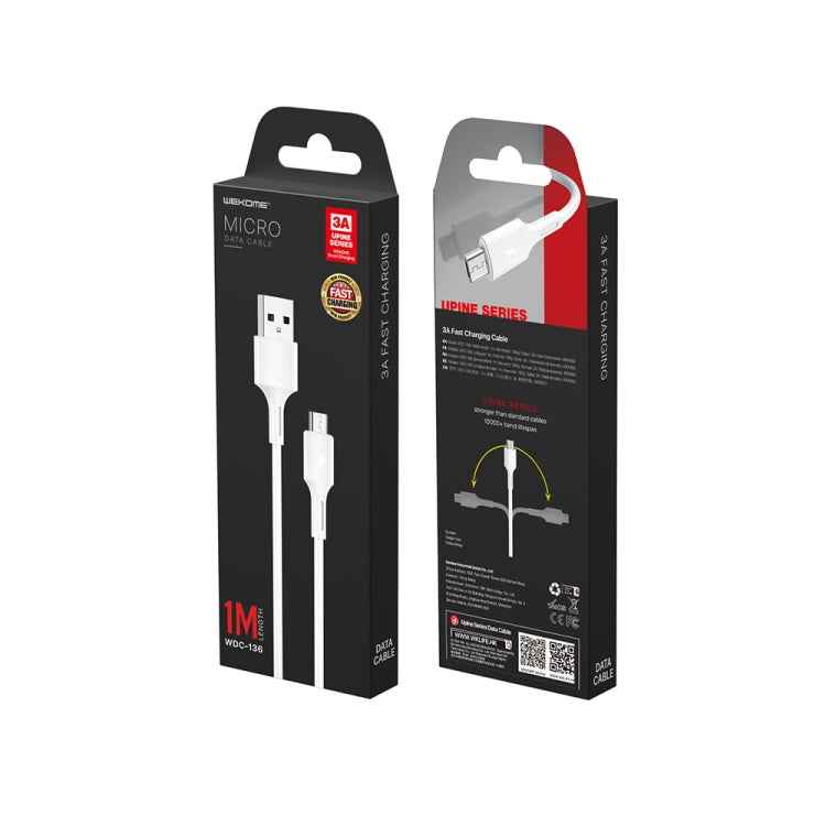 WK WDC-136 USB to Micro USB 3A Fast Charing Data Cable