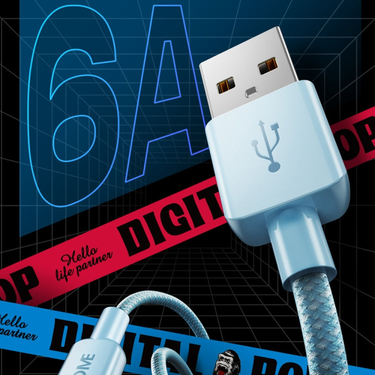 WEKOME WDC-03 Tidal Energy Series 3A USB to Micro USB Braided Data Cable, Length: 1m