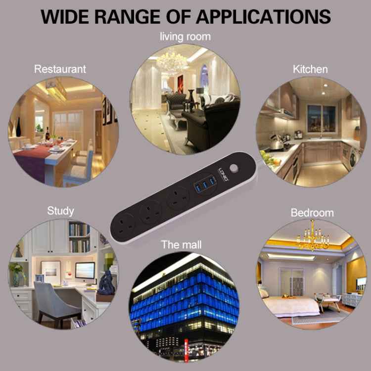 LDNIO SC3301 3 x USB Ports Travel Home Office Socket, Cable Length: 1.6m, US Plug