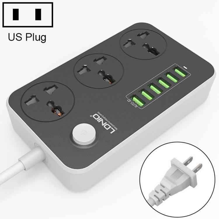 LDNIO SC3604 6 x USB Ports Multi-function Travel Home Office Socket, Cable Length: 2m, US Plug