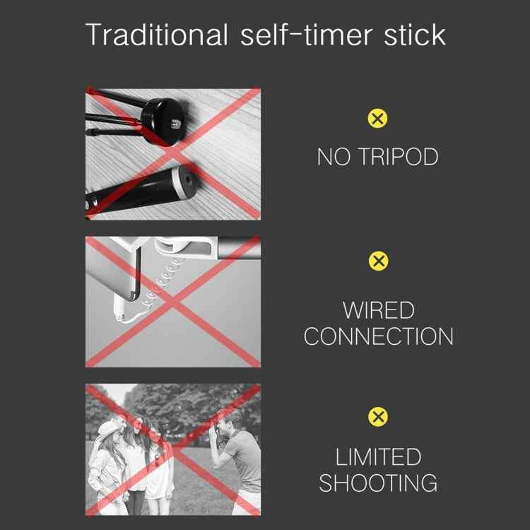 K10 Bluetooth 4.0 Mobile Phone Adjustable Bluetooth Selfie Stick Self-timer Pole Tripod