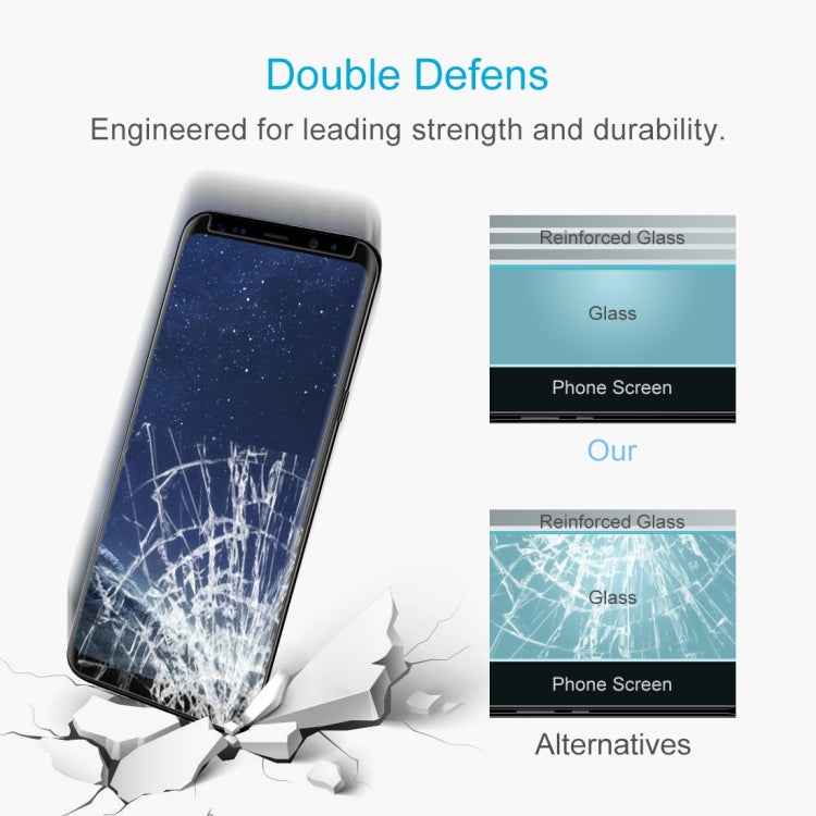 For Galaxy S8+ / G955 0.26mm 9H Surface Hardness 3D Explosion-proof Non-full Screen Curved Case Friendly Tempered Glass Film with Fully Adhesive
