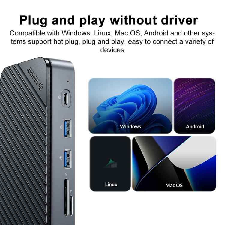 ORICO DPM2P9 M.2 Hard Disk Cassette with 10 in 1 HUB Multifunctional Docking Station