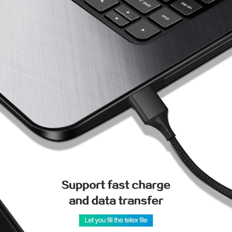 M11 3A USB to USB-C / Type-C Nylon Braided Magnetic Data Cable, Cable Length: 2m, USB-C / Type-C