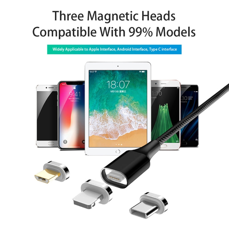 M11 3A USB to USB-C / Type-C Nylon Braided Magnetic Data Cable, Cable Length: 2m, USB-C / Type-C
