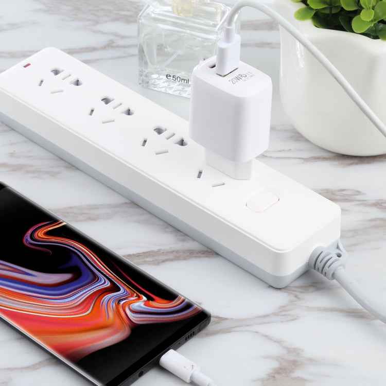 LZ-215A+C 20W QC 3.0 USB + PD 3.0 USB-C / Type-C Fast Charging Travel Charger, EU Plug