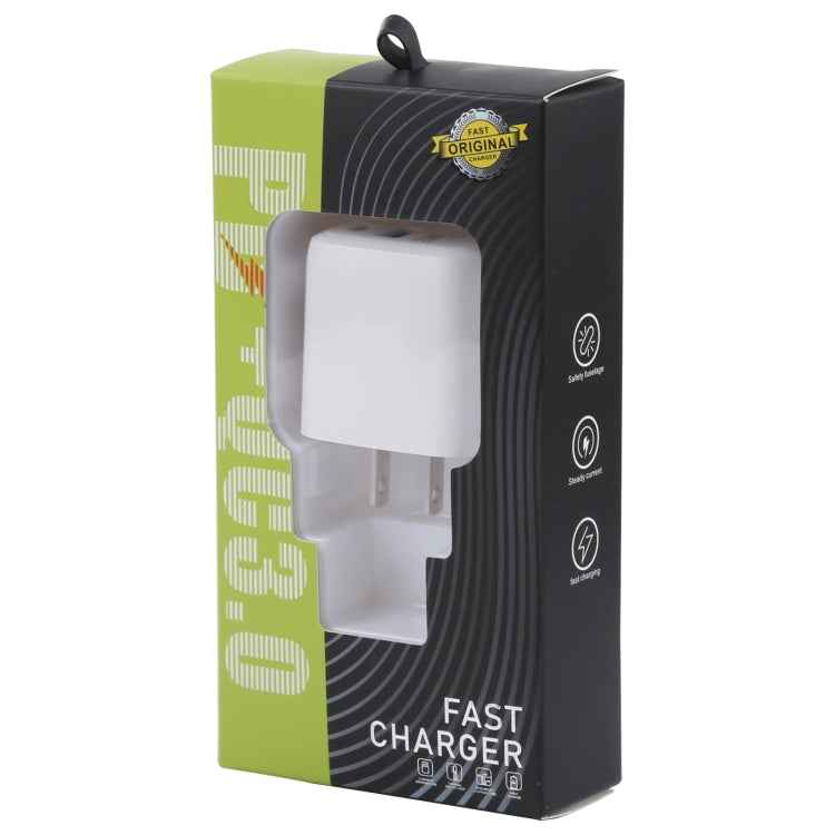 LZ-215A+C 20W QC 3.0 USB + PD 3.0 USB-C / Type-C Fast Charging Travel Charger, US Plug
