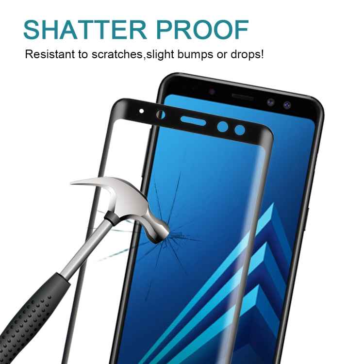For Galaxy A8 (2018) 3D Curved Edge 9H Hardness Tempered Glass Screen Protector, For Galaxy A8 (2018)(1 PC)