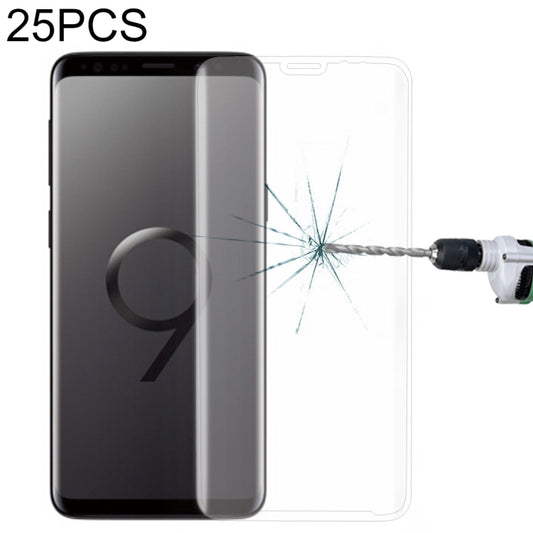 25 PCS For Galaxy S9 9H Surface Hardness 3D Curved Edge Anti-scratch Full Screen HD Tempered Glass Screen Protector, For Galaxy S9, For Galaxy S9, Full (25 PCS)