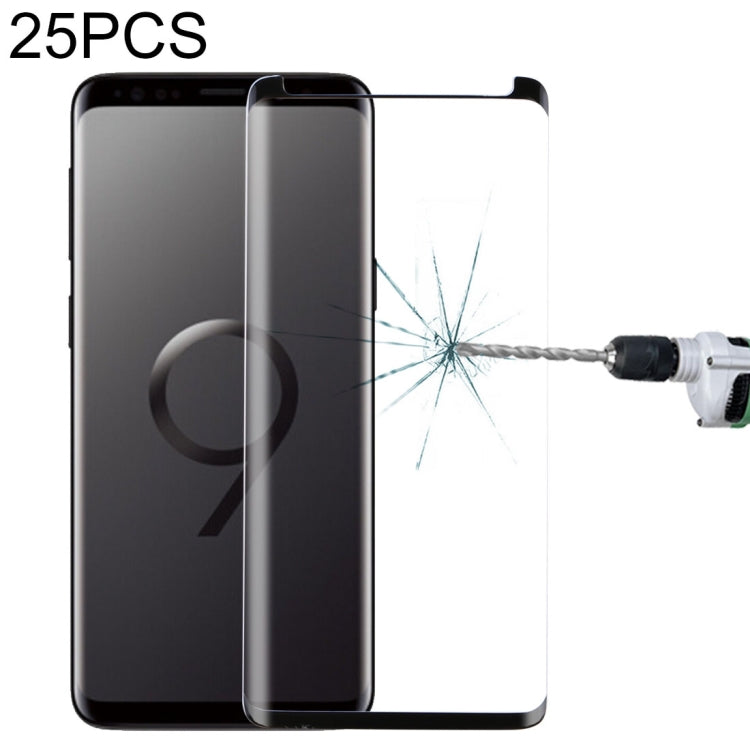 25 PCS For Galaxy S9 9H Surface Hardness 3D Curved Edge Anti-scratch Non-full Screen HD Tempered Glass Screen Protector, For Galaxy S9, For Galaxy S9, Non-full (25 PCS)