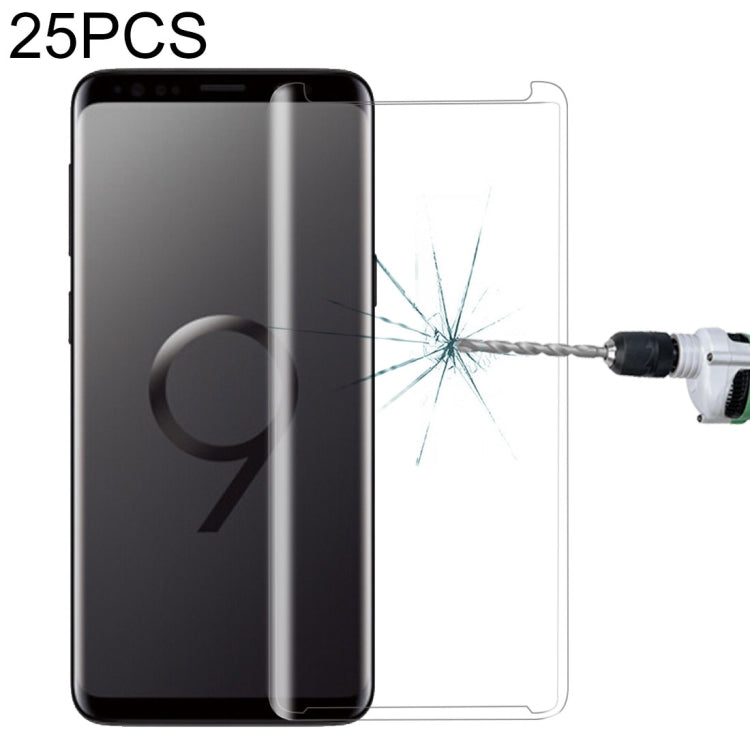 25 PCS For Galaxy S9 9H Surface Hardness 3D Curved Edge Anti-scratch Non-full Screen HD Tempered Glass Screen Protector, For Galaxy S9, For Galaxy S9, Non-full (25 PCS)