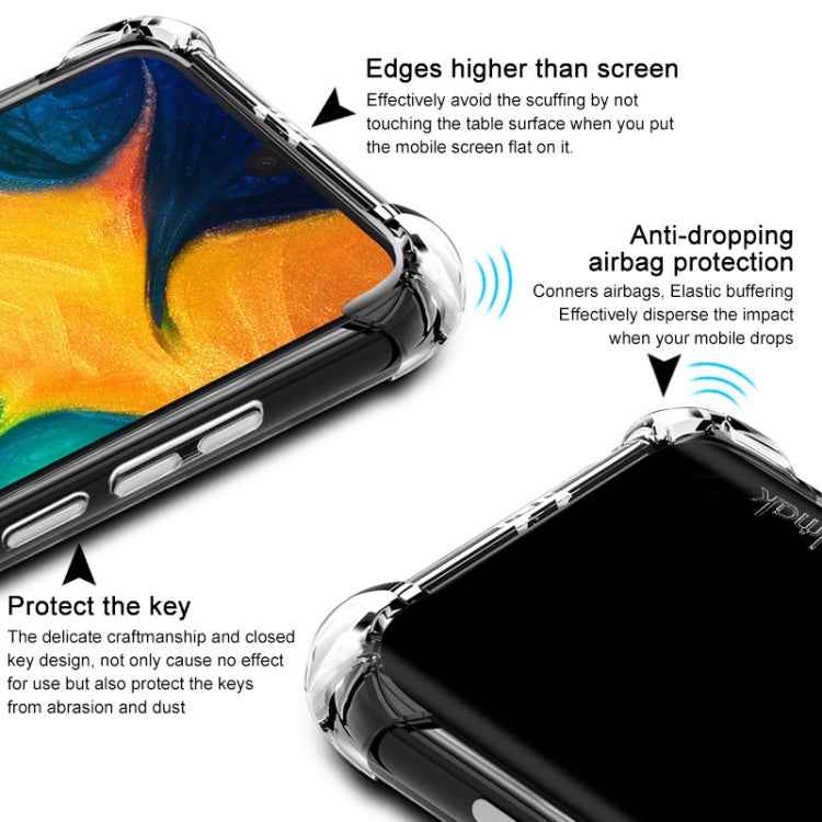 IMAK All-inclusive Shockproof Airbag TPU Case for Galaxy A20 / Galaxy A30, with Screen Protector