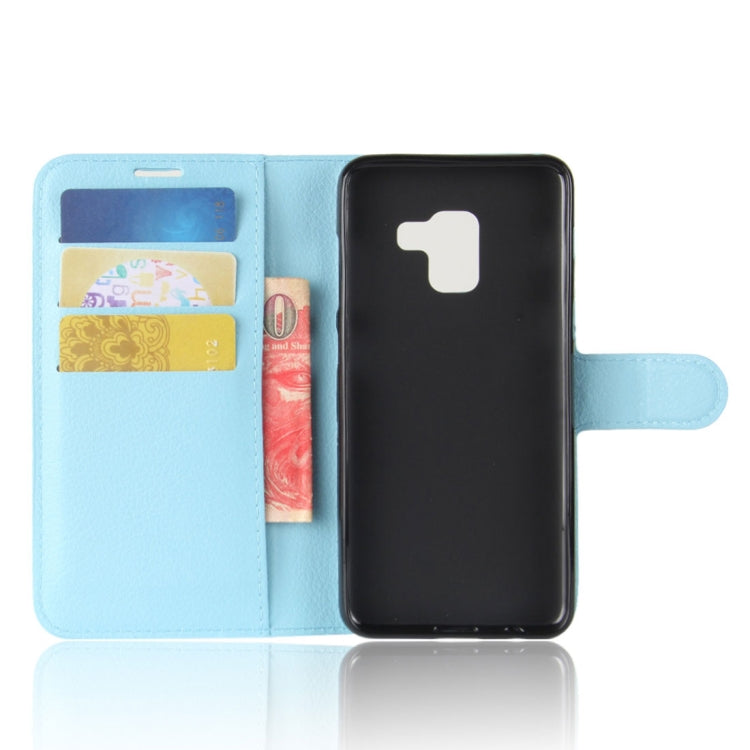 For Galaxy A8 (2018) Litchi Texture Horizontal Flip Leather Case with Holder & Card Slots & Wallet, For Galaxy A8 (2018)