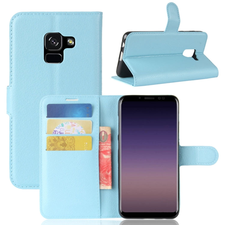 For Galaxy A8 (2018) Litchi Texture Horizontal Flip Leather Case with Holder & Card Slots & Wallet, For Galaxy A8 (2018)