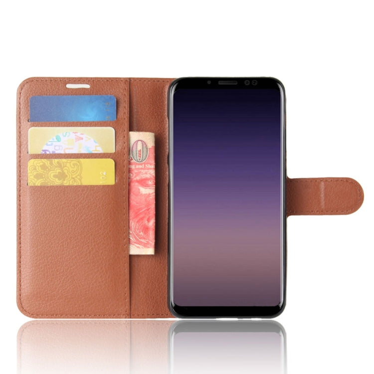 For Galaxy A8 (2018) Litchi Texture Horizontal Flip Leather Case with Holder & Card Slots & Wallet, For Galaxy A8 (2018)