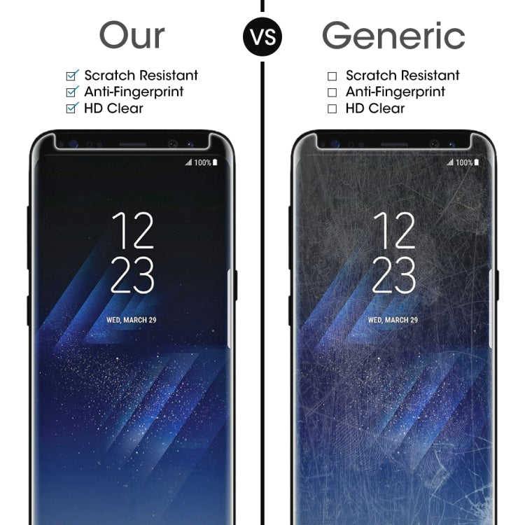 Case Friendly Screen Curved Tempered Glass Film For Galaxy S8 / G950, Galaxy S8 3D, For Galaxy S8 Black Frame