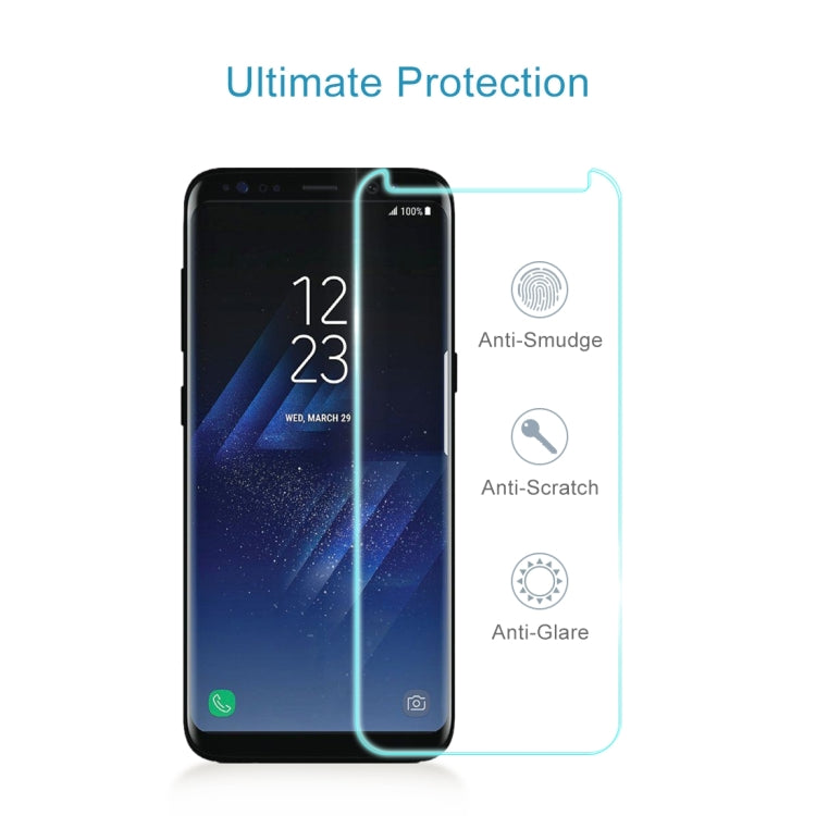 Case Friendly Screen Curved Tempered Glass Film For Galaxy S8 / G950, Galaxy S8 3D, For Galaxy S8 Black Frame