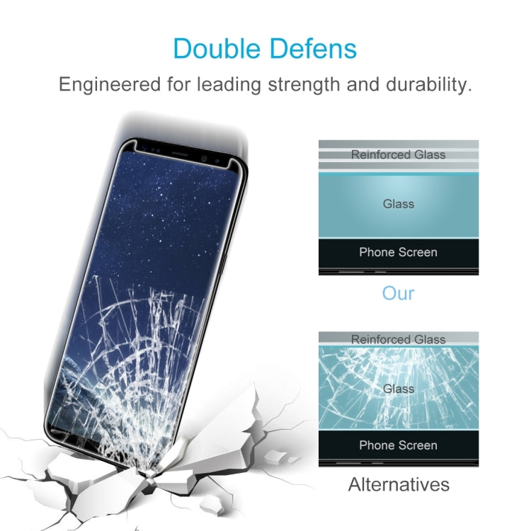 Case Friendly Screen Curved Tempered Glass Film For Galaxy S8 / G950, Galaxy S8 3D, For Galaxy S8 Black Frame