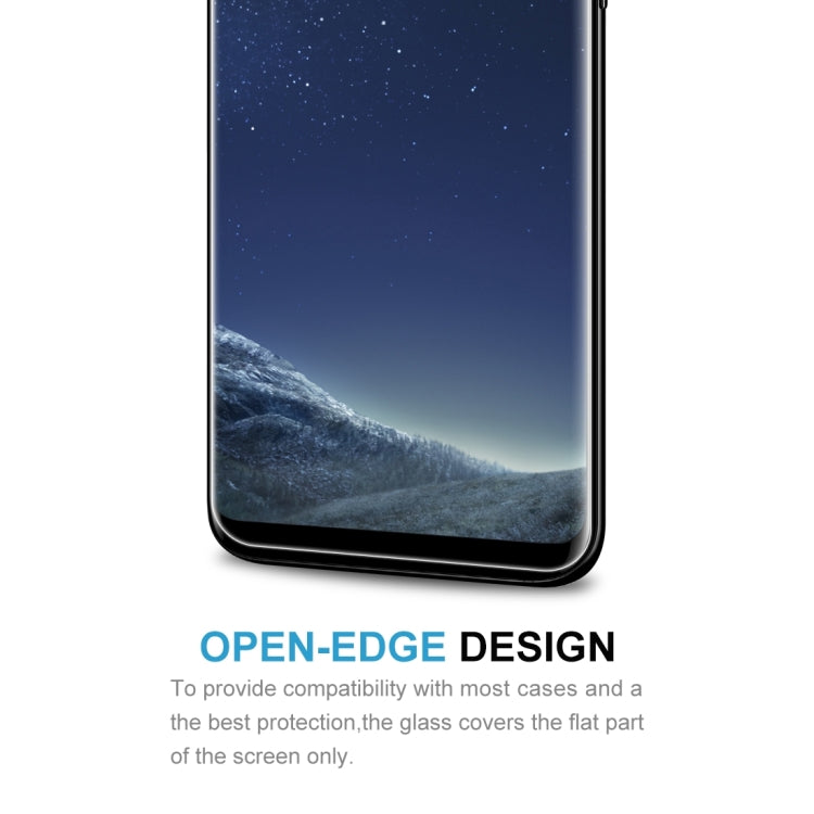 Case Friendly Screen Curved Tempered Glass Film For Galaxy S8 / G950, Galaxy S8 3D, For Galaxy S8 Black Frame