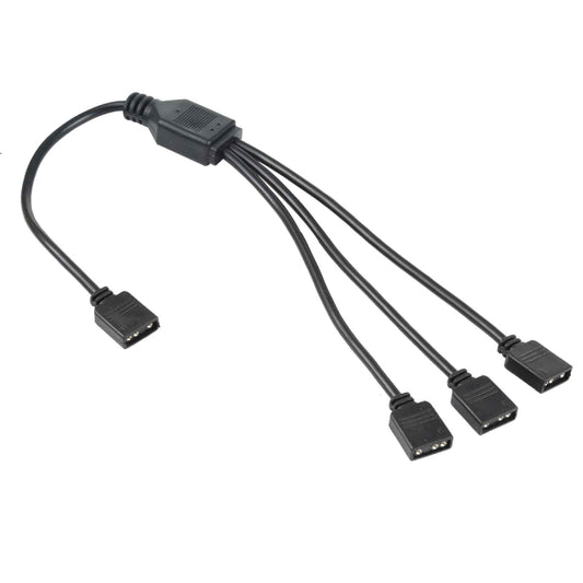 3 Pin 5V 1 to 3 Motherboard AURA RGB PC Cooling Extension Cable for Asus, 1 to 3