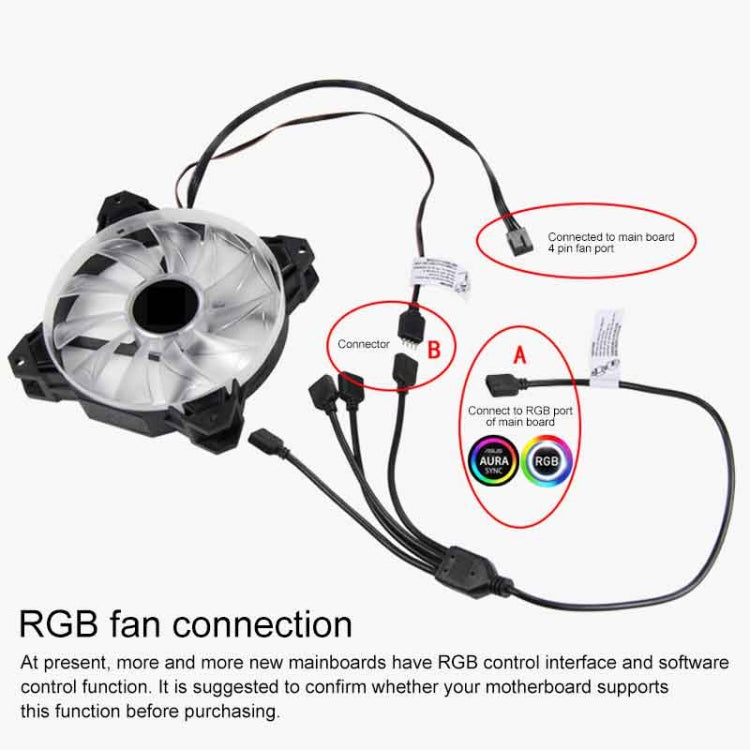 3 Pin 5V 1 to 3 Motherboard AURA RGB PC Cooling Extension Cable for Asus, 1 to 3