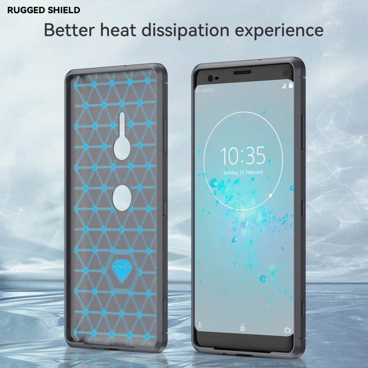 Brushed Texture Carbon Fiber Shockproof TPU Case for Sony Xperia XZ3, Sony Xperia XZ3, For Sony Xperia XZ3