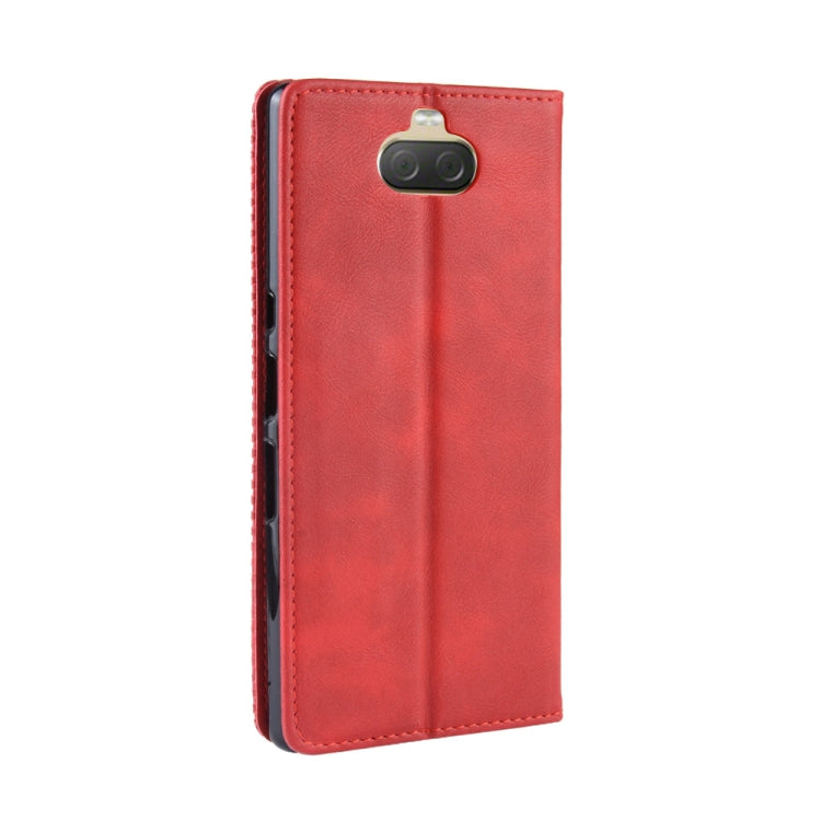 Magnetic Buckle Retro Texture Horizontal Flip Leather Case for Sony Xperia 10 Plus, with Holder & Card Slots & Wallet, Sony Xperia 10 Plus
