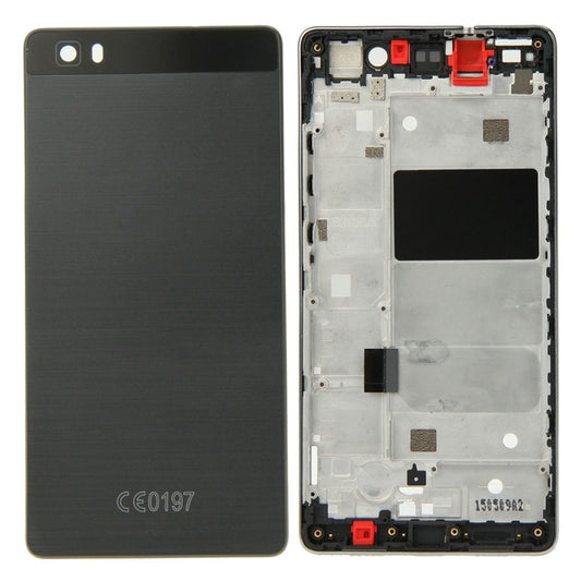 For Huawei P8 Lite Full Housing Cover (Front Housing LCD Frame Bezel Plate + Battery Back Cover), For Huawei P8 Lite(with Back Cover)