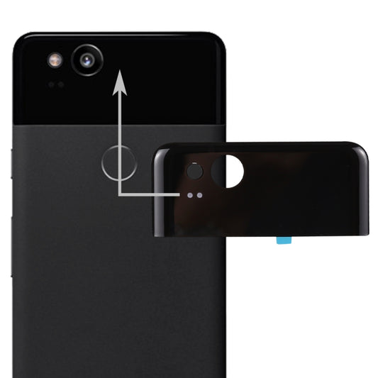Google Pixel 2 Back Cover Top Glass Lens Cover, For Pixel 2 (Black), For Google Pixel 2