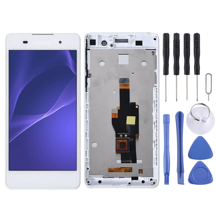 LCD Screen and Digitizer Full Assembly with Frame for Sony Xperia E5 F3311 F3313, For Xperia E5