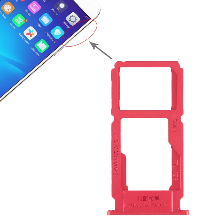 For OPPO R11 SIM Card Tray + SIM Card Tray / Micro SD Card Tray, For OPPO R11, OPPO R11