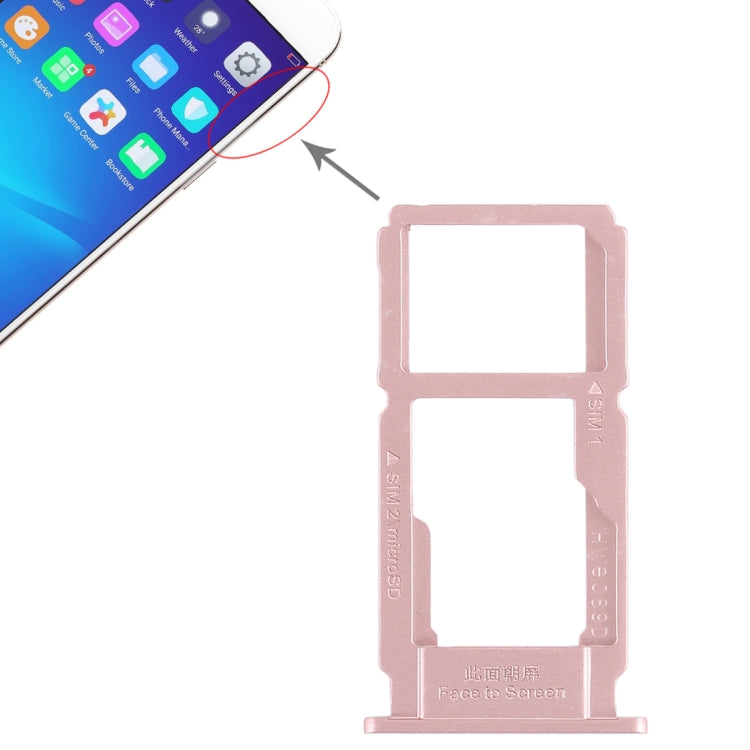 For OPPO R11 SIM Card Tray + SIM Card Tray / Micro SD Card Tray, For OPPO R11, OPPO R11