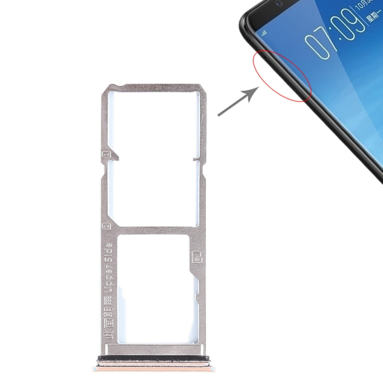 For Vivo Y75 2 x SIM Card Tray + Micro SD Card Tray, For Vivo Y75 - BSPART
