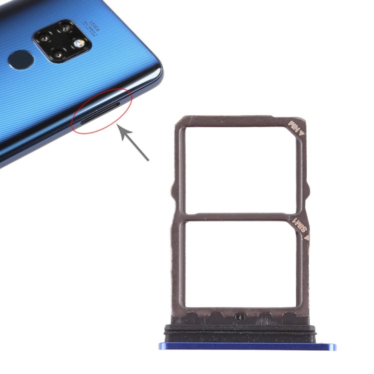 2 x SIM Card Tray for Huawei Mate 20, For Huawei Mate 20, For Huawei Mate 20 (Sapphire Blue)
