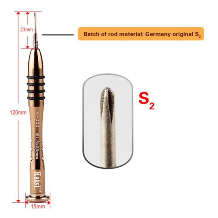 Kaisi K-222 Precision Screwdrivers Professional Repair Opening Tool for Mobile Phone Tablet PC (Torx: T2), Torx: T2