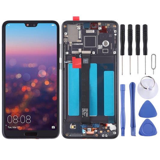 Pantalla LCD y digitalizador completo con marco para Huawei P20