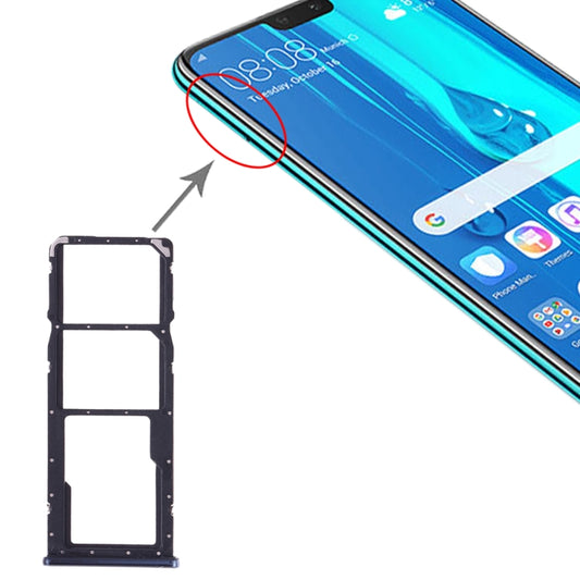 SIM Card Tray + SIM Card Tray + Micro SD Card Tray for Huawei Y9 (2019), For Huawei Y9 (2019) - BSPART