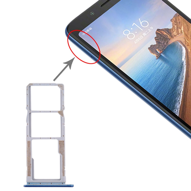 SIM Card Tray + SIM Card Tray + Micro SD Card Tray for Xiaomi Redmi 7A