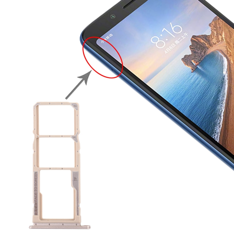 SIM Card Tray + SIM Card Tray + Micro SD Card Tray for Xiaomi Redmi 7A