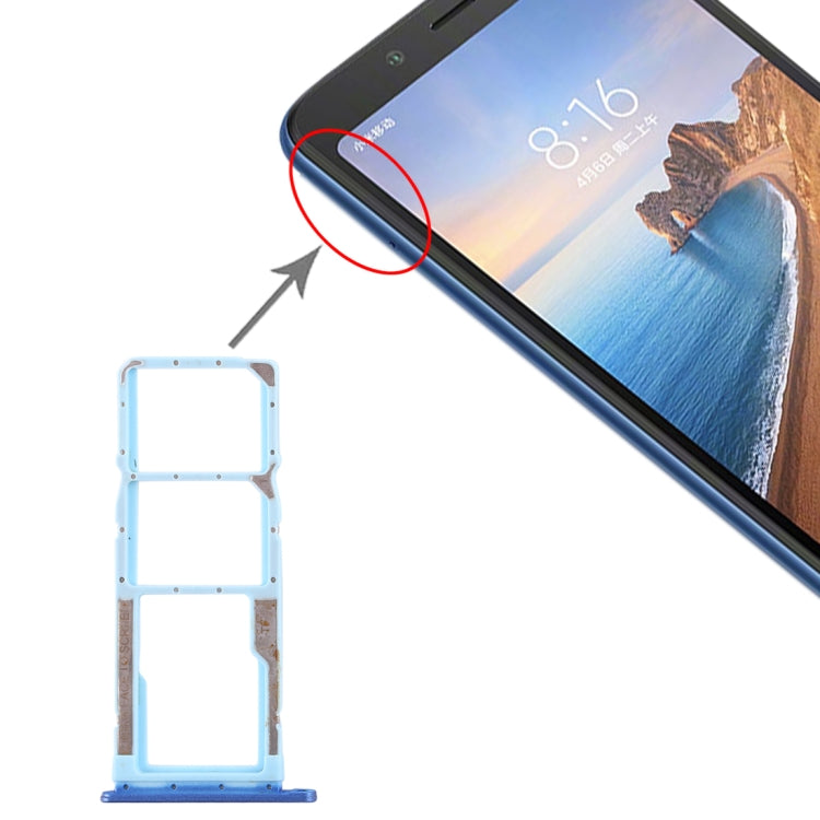 SIM Card Tray + SIM Card Tray + Micro SD Card Tray for Xiaomi Redmi 7A