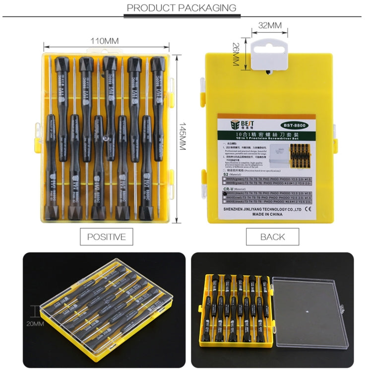 10 in 1 BEST BST-8800C Repair Tool Precision Screwdriver Set, BST-8800C